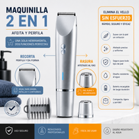 Depiladora eléctrica de doble cabezal 2 en 1.