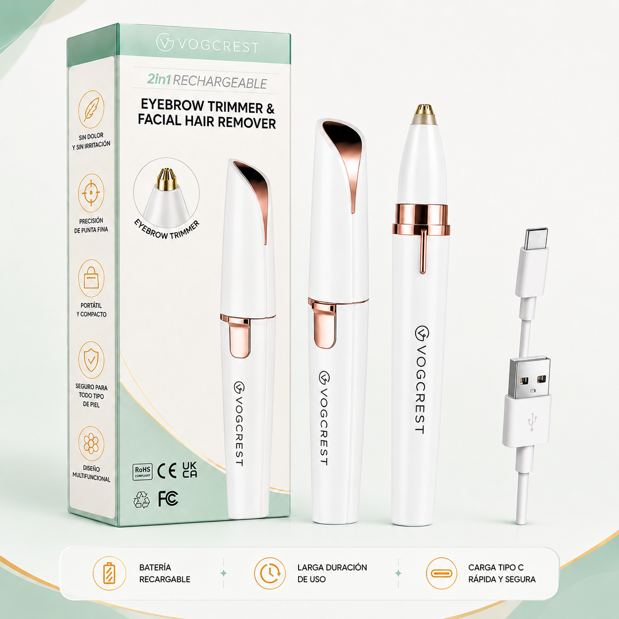 Recortador facial de cejas