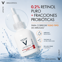 1- Vichy Sérum con Retinol, Tratamiento de Noche Antiedad, Piel Más Tersa y Joven, Corrige Arrugas, Mejora la Firmeza y Reduce las Líneas de Expresión, Liftactiv, 30 ml