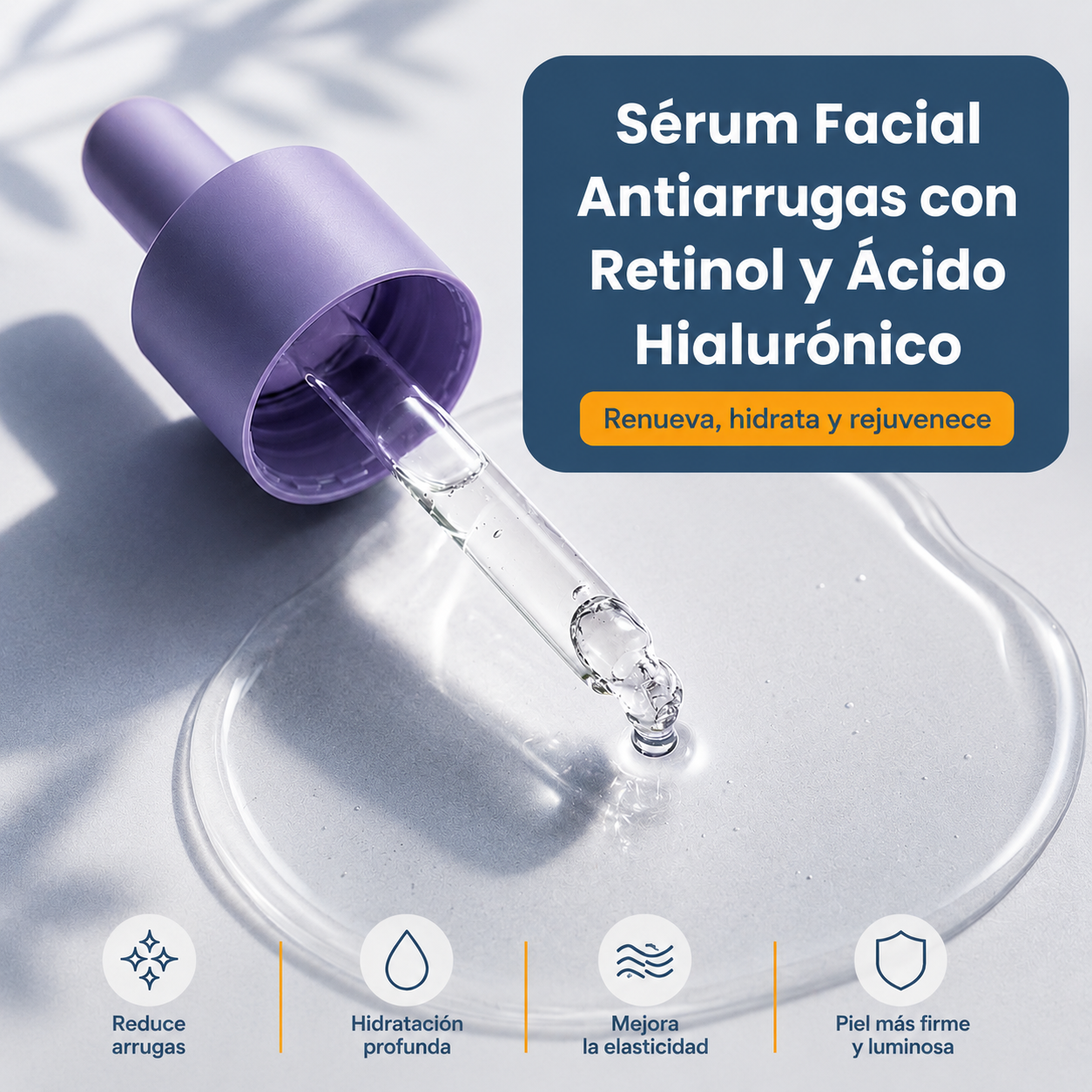 Sérum Facial con Retinol y Ácido Hialurónico