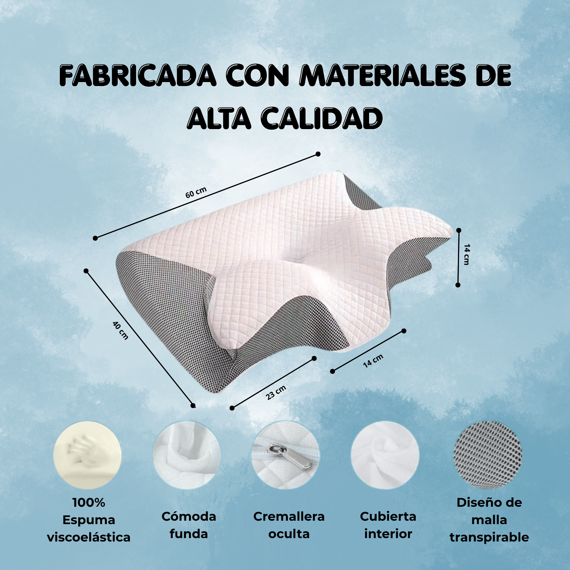 Almohada Cervical Ergonómica- Dormelia