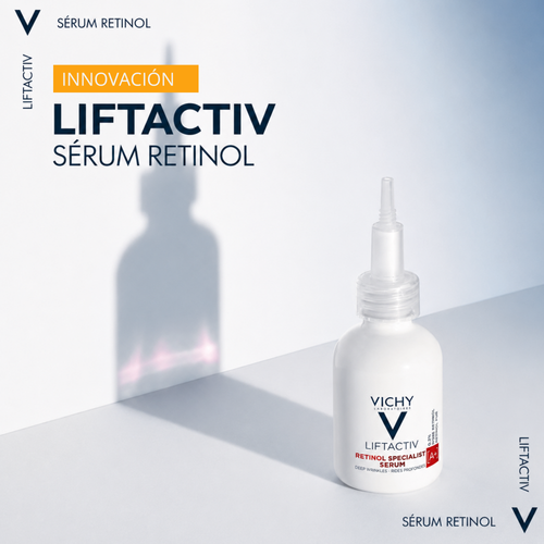 1- Vichy Sérum con Retinol, Tratamiento de Noche Antiedad, Piel Más Tersa y Joven, Corrige Arrugas, Mejora la Firmeza y Reduce las Líneas de Expresión, Liftactiv, 30 ml