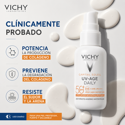 1. Vichy Líquido Fotoprotector UV-Age de Uso Diario