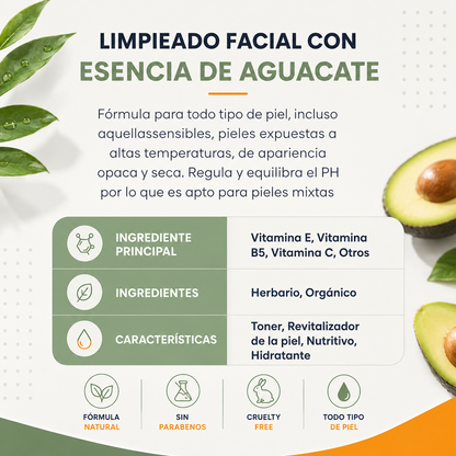 Limpiador Facial con Extracto de Aguacate  Sadoer