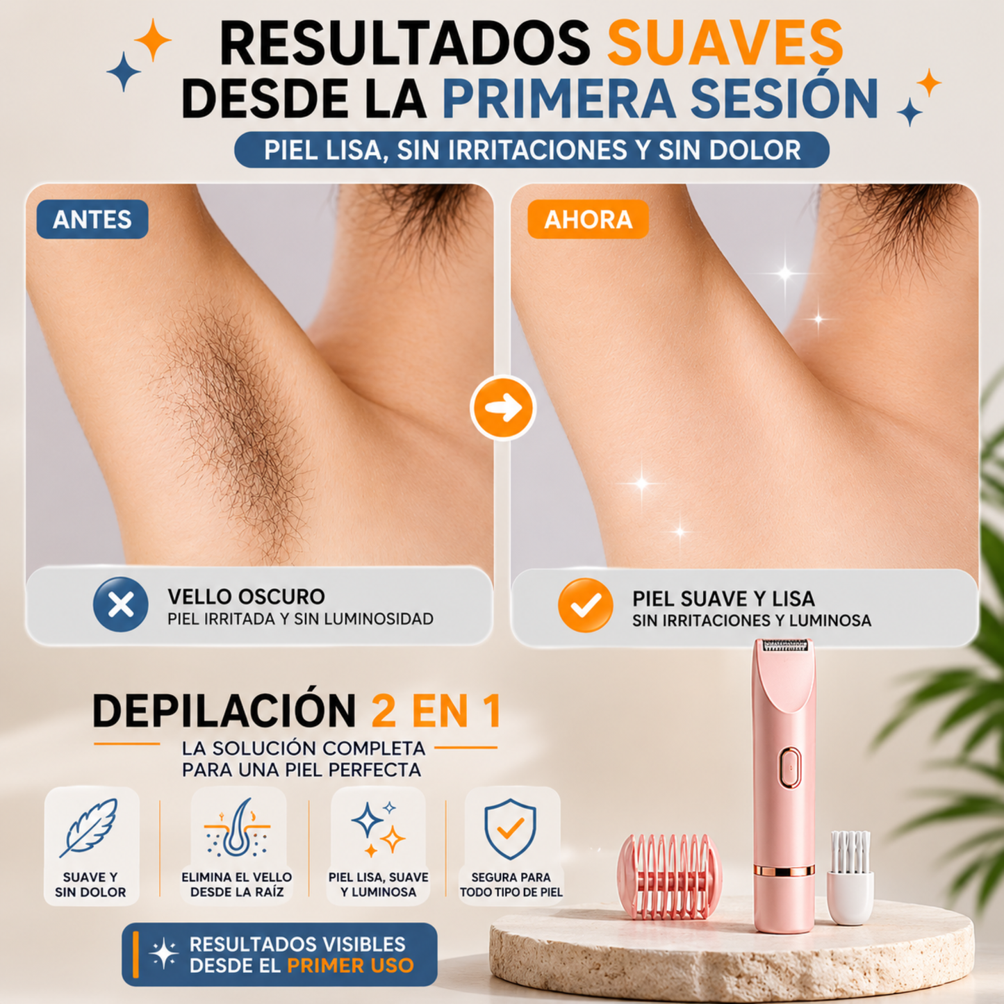 Depiladora 2 En 1. DEPILPLUS.