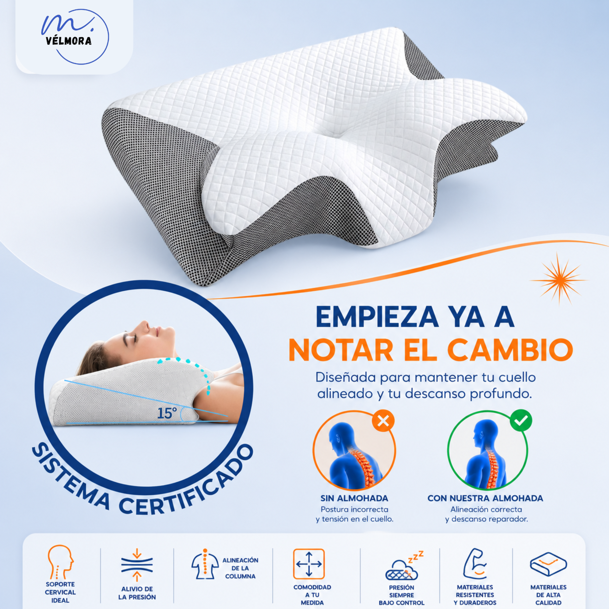 Almohada Cervical Ergonómica- Dormelia