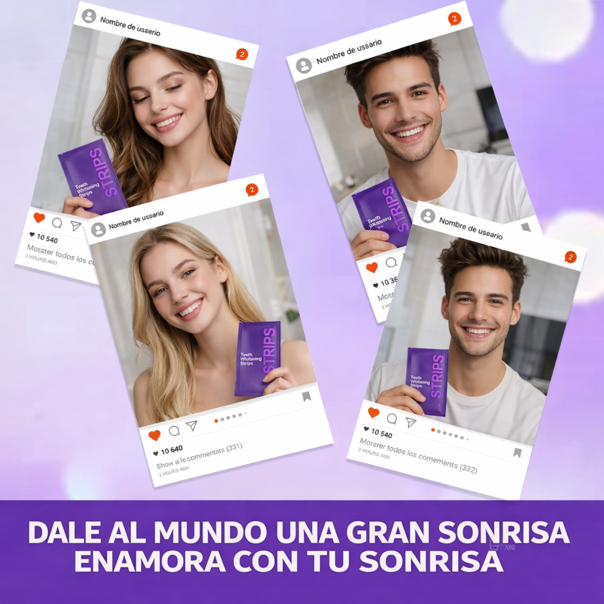 14 piezas Tiras Blanqueadoras para Dientes