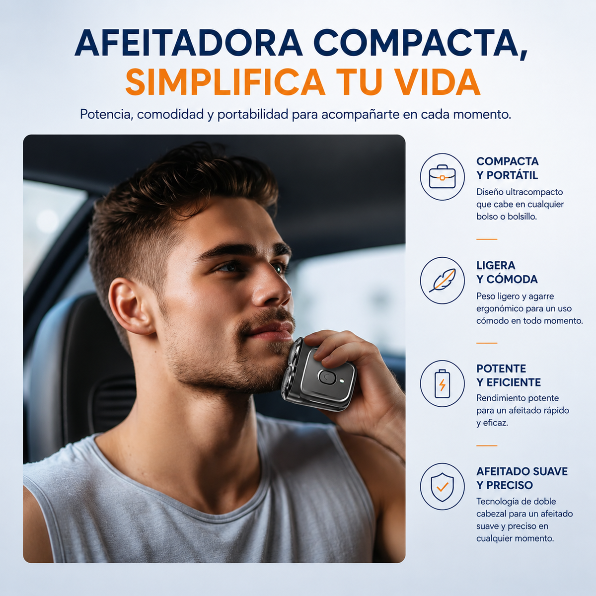 Afeitadora de Precisión Magnética Portátil