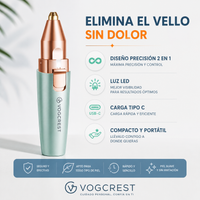 Recortador facial de cejas: 2 en 1.