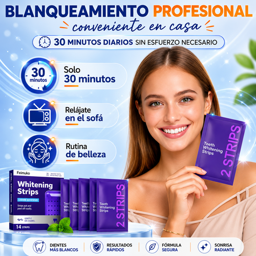 14 piezas Tiras Blanqueadoras para Dientes