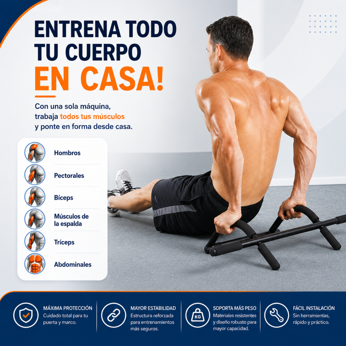 Barra de entrenamiento 4 en 1.