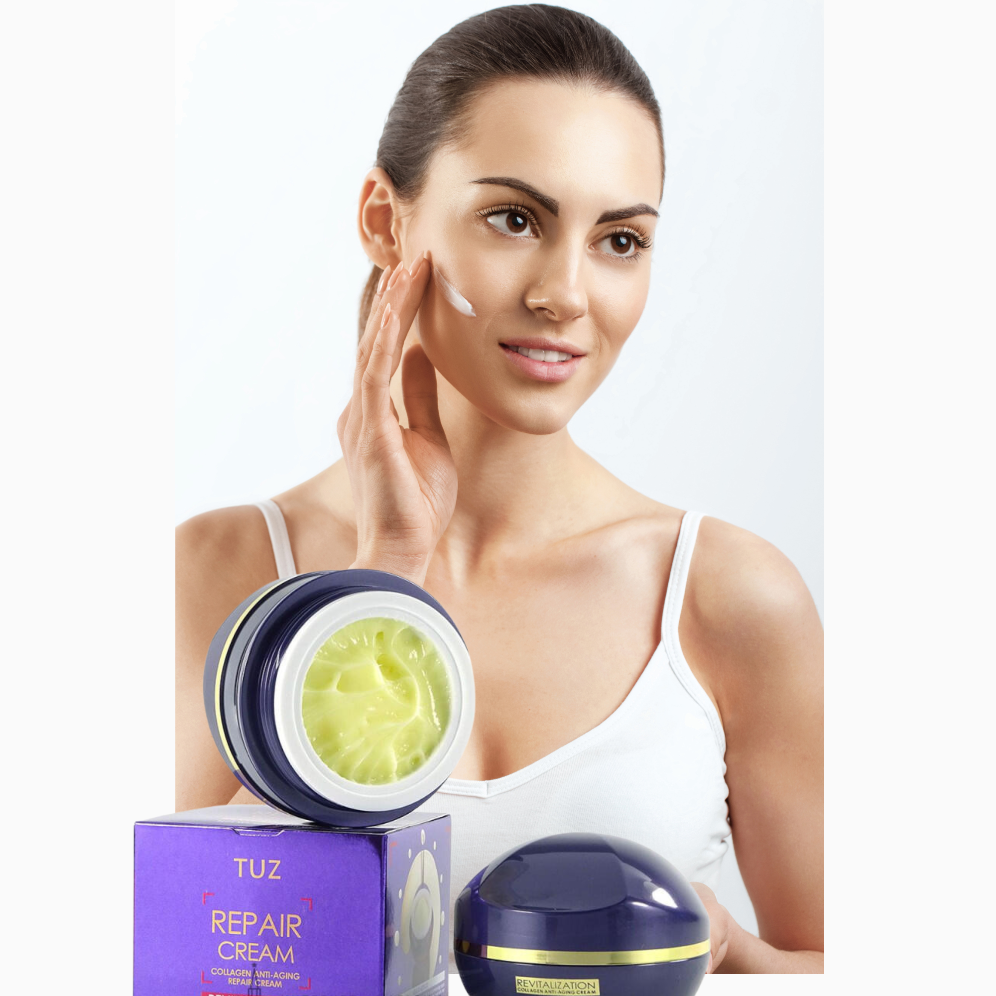 CREMA FACIAL REPARADORA ANTI-EDAD CON COLAGENO