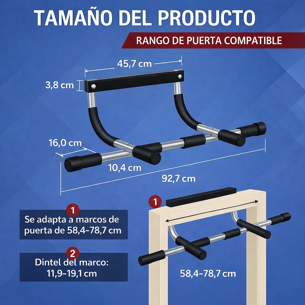 Barra de entrenamiento 4 en 1. Barra dominadas. Barra Push Up. Barra fondos. Abdominales