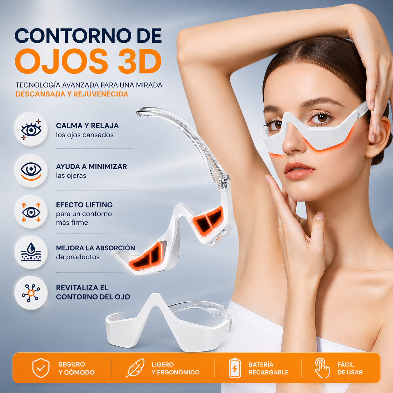 Gafas de Terapia de Luz Roja contra Ojeras, Bolsas