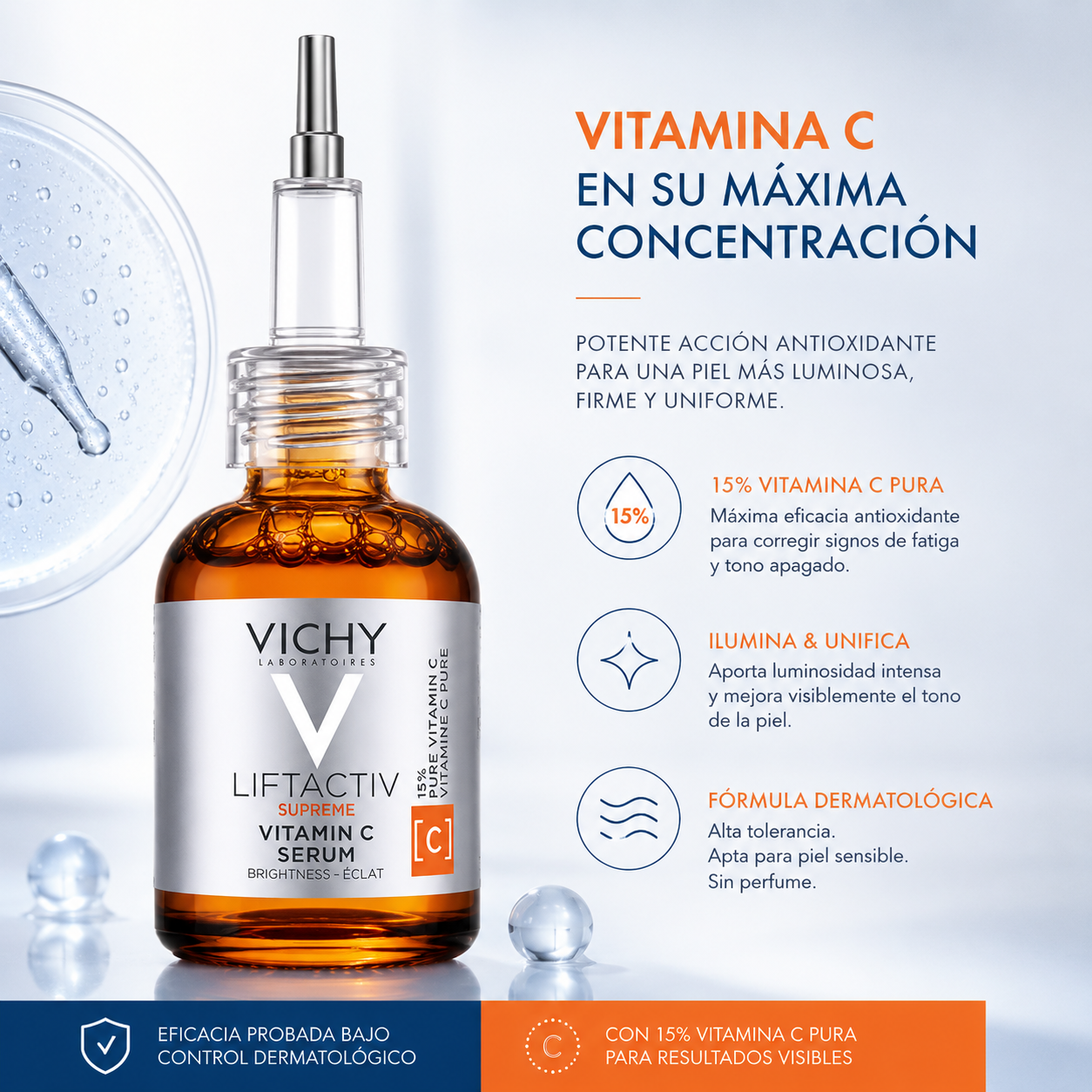 1.Vichy Sérum Antiedad, Con Vitamina C
