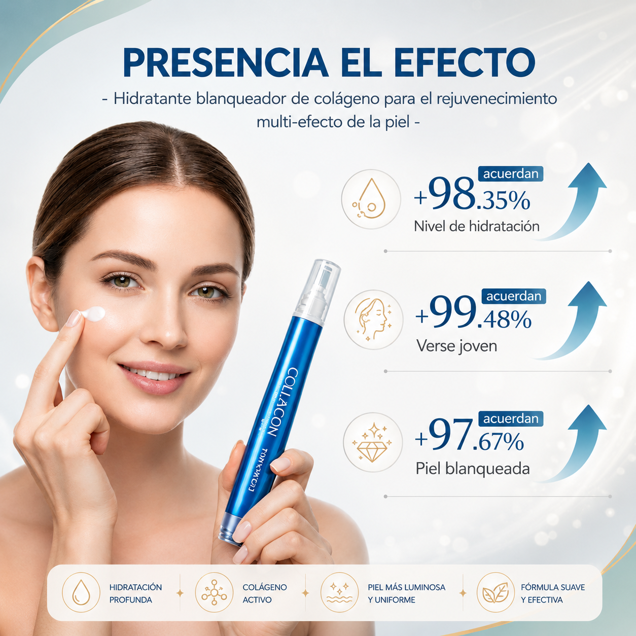 Sérum Contorno de Ojos Antiedad Blanqueante con Colágeno