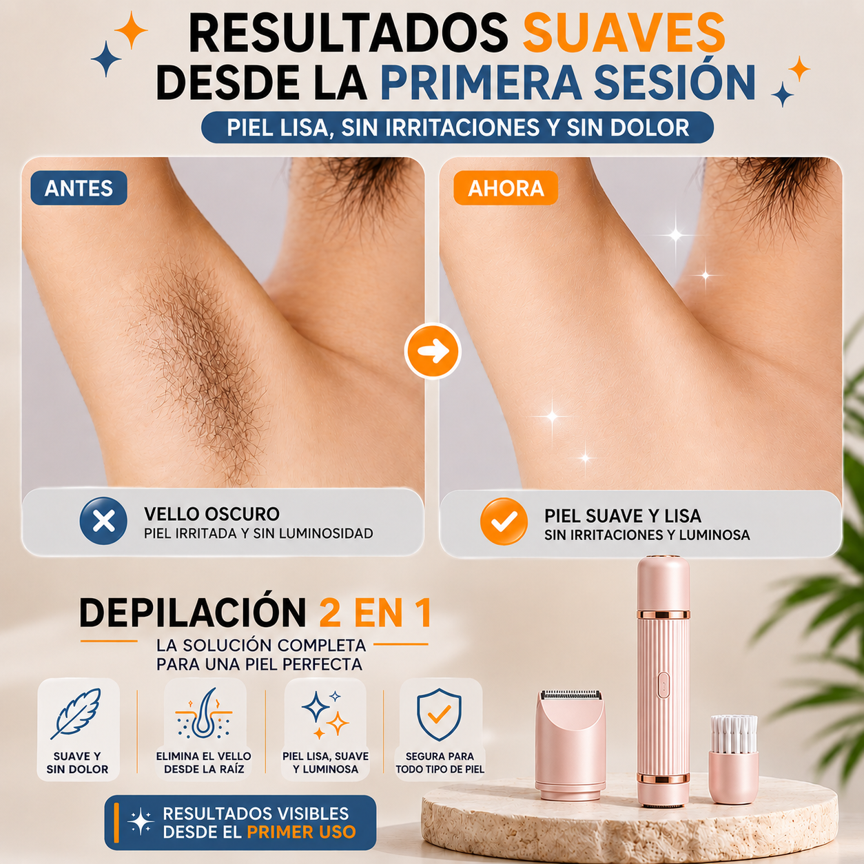 Depiladora 2 En 1. DEPILPLUS.