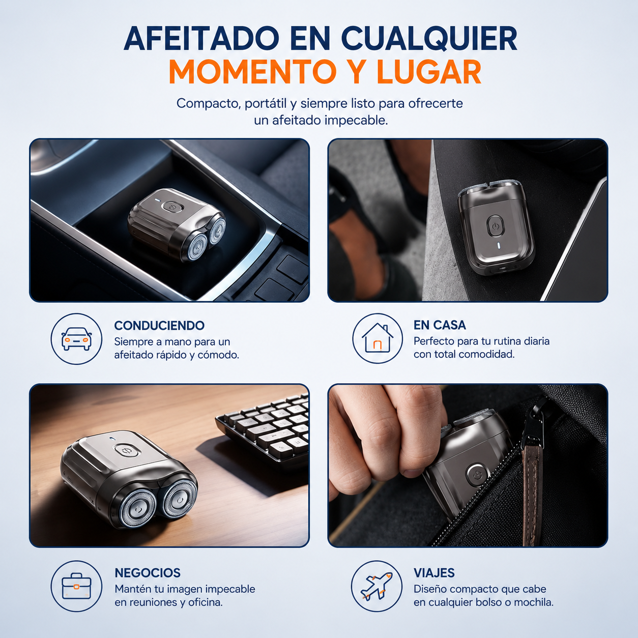 Afeitadora de Precisión Magnética Portátil