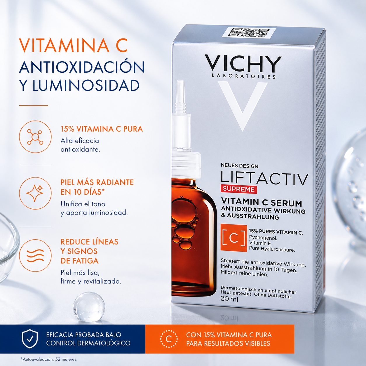 1.Vichy Sérum Antiedad, Con Vitamina C